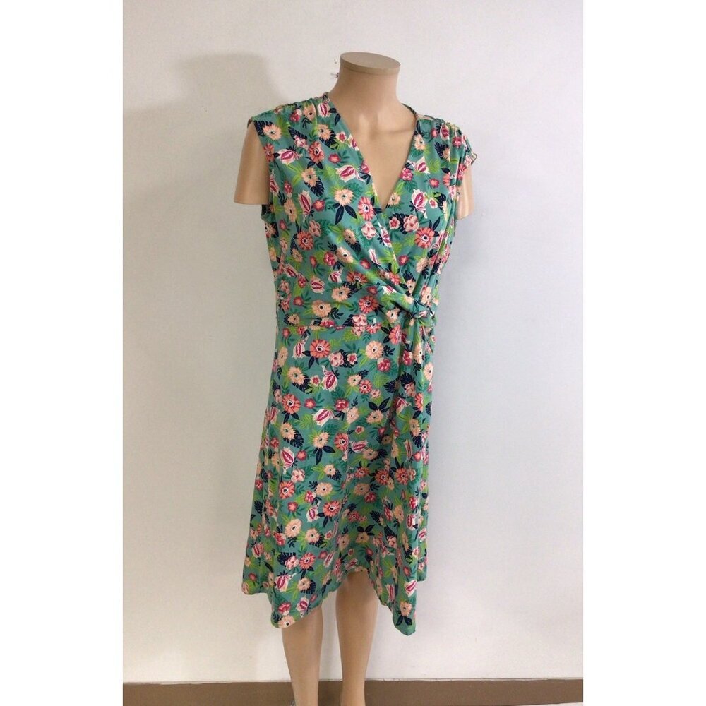 Lands End Floral Dress Tropical Vibes Womens Large